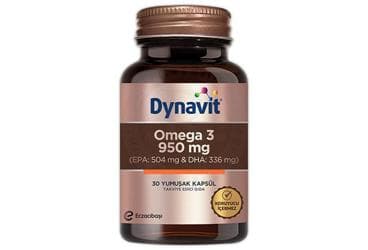 DYNAVIT OMEGA 3 TAKVIYE EDICI GIDA 950 mg 30 kapsül İlaç Görseli