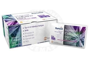 DYNAVIT DIAMOND COLLAGEN PRO MULTI COLLAGEN&NMN TAKVIYE EDICI GIDA 30 saşe İlaç Görseli