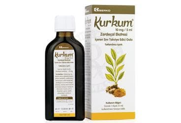KURKUM ZERDECAL EKSTRESI ICEREN TAKVIYE EDICI GIDA 10 mg/5 ml 100 ml şişe İlaç Görseli