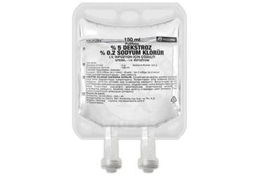 POLIFLEKS %5 DEKSTROZ %0,2 SODYUM KLORUR SOLUSYON 150 ML SETLI PVC TORBA İlaç Görseli