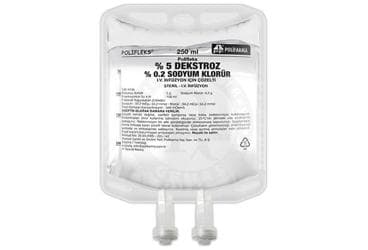 POLIFLEKS %5 DEKSTROZ %0,2 SODYUM KLORUR SOLUSYON 250 ML SETSIZ PVC TORBA İlaç Görseli