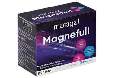 MAXIGAL MAGNEFULL MAGNEZYUM ICEREN TAKVIYE EDICI GIDA TABLET 120 tablet İlaç Görseli