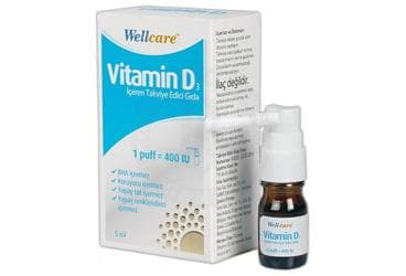 WELLCARE VITAMIN D3 SPREY 400 IU 5 ml şişe İlaç Görseli