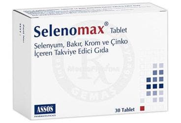 SELENOMAX TABLET SELENYUM, BAKIR, KROM VE CINKO ICEREN TAKVIYE EDICI GIDA 30 tablet İlaç Görseli