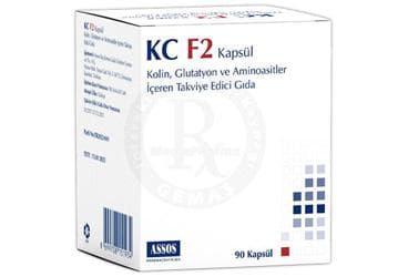 KC F2 KOLIN, GLUTATYON VE AMONIASITLER ICEREN TAKVIYE EDICI GIDA 90 kapsül İlaç Görseli