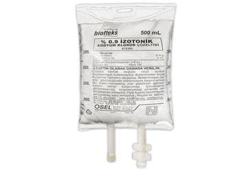 BIOFLEKS %0,9 IZOTONIK SODYUM KLORUR SOLUSYON 500 ML(PVC TORBA) SETLI İlaç Görseli