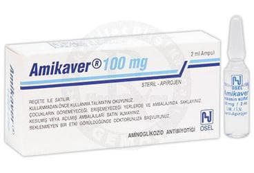 AMIKAVER  100 MG 2ML X 1 AMPUL İlaç Görseli