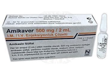 AMIKAVER  500 MG 1 AMPUL İlaç Görseli