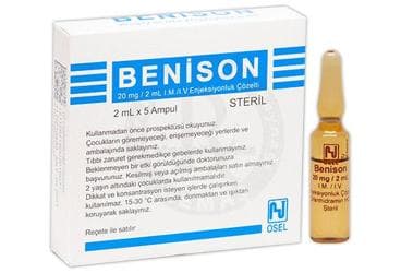 BENISON 20 MG 2 ML 5 AMPUL İlaç Görseli