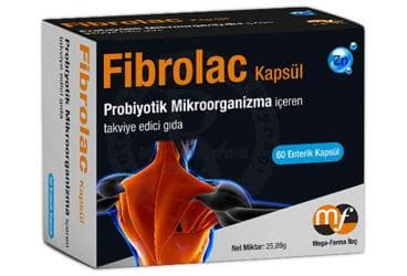 FIBROLAC PROBIYOTIK MIKROORGANIZMA ICEREN TAKVIYE EDICI GIDA KAPSUL 60 kapsül İlaç Görseli