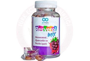 RESVEROL MIX PASTIL RESVERATROL, QUERCETIN VE PECTIN ICEREN TAKVIYE EDICI GIDA 30 pastil İlaç Görseli