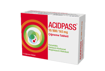 ACIDPASS 10/800/165 MG CIGNEME TABLETI (6 TABLET) İlaç Görseli