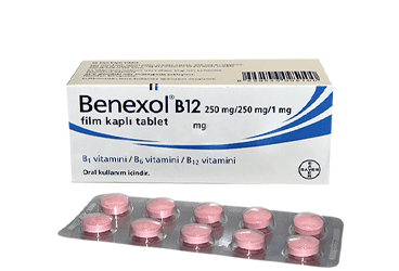 BENEXOL B12 250MG/250MG/1MG FILM KAPLI TABLET  (50 TB) İlaç Görseli