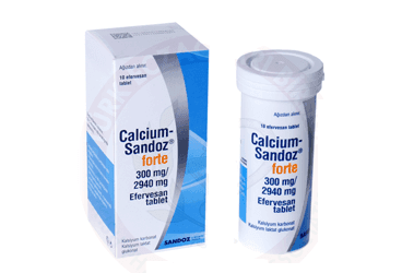 CALCIUM SANDOZ FORTE 300 MG/2940 MG EFERVESAN TABLET İlaç Görseli