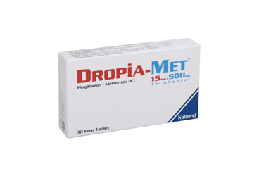 DROPIA-MET 15/500 MG 60 FILM KAPLI TABLET İlaç Görseli