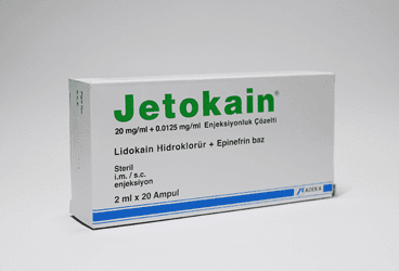 JETOKAIN 20 MG/ML+0,0125 MG/ML IM/SC ENJEKSIYONLUK COZELTI (2ML) İlaç Görseli
