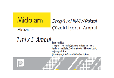 MIDOLAM 5 MG/1 ML IM/IV REKTAL COZELTI ICEREN 5 AMPUL İlaç Görseli