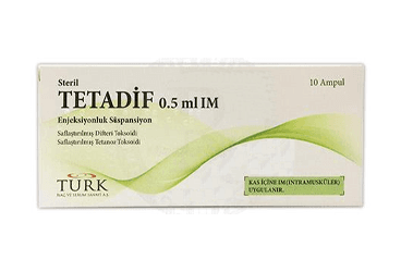 TETADIF 0,5 ML IM ENJEKSIYONLUK SUSPANSIYON (10 AMPUL) İlaç Görseli