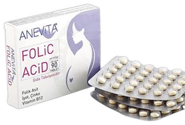 ANEVITA FOLIC ACID TABLET 90 tablet İlaç Görseli