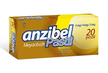 ANZIBEL 5 MG / 4 MG / 3 MG MEYANBALLI 20 PASTIL İlaç Görseli