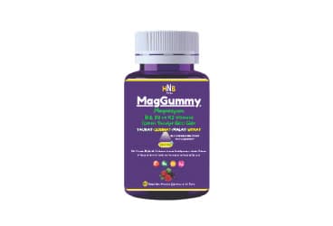 MAGGUMMY Magnezyum,B12,D3 ve K2 içeren 60 Böğürtlen Aromalı Çiğnenebilir Jel Form İlaç Görseli