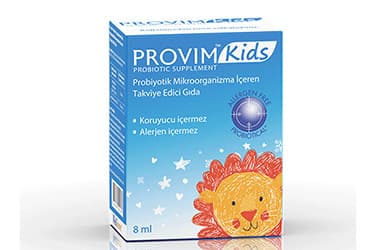 PROVIM KIDS PROBIYOTIK MIKROORGANIZMA ICEREN TAKVIYE EDICI GIDA 8 ml şişe İlaç Görseli
