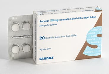 SANELOC 50 MG DEGISTIRILMIS SALIMLI FILM KAPLI TABLET(20 TABLET) İlaç Görseli
