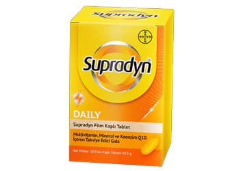 SUPRADYN MULTIVITAMIN, MINERAL VE KOENZIM Q10 ICEREN TAKVIYE EDICI GIDA 30 tablet İlaç Görseli