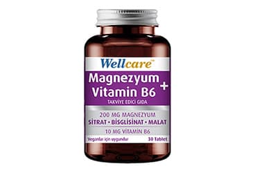 WELLCARE MAGNEZYUM B6 VITAMINI TABLET 200 mg/10 mg 30 tablet İlaç Görseli