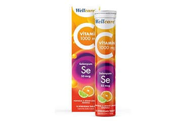 WELLCARE VITAMIN C+SELENYUM ICEREN TAKVIYE EDICI GIDA 15 tablet İlaç Görseli