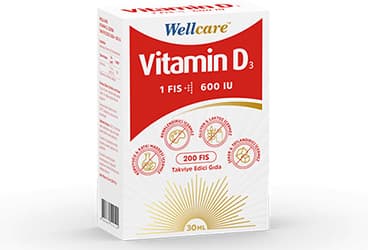 WELLCARE VITAMIN D3 SPREY TAKVIYE EDICI GIDA 600 IU 30 ml şişe İlaç Görseli