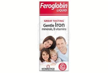 FEROGLOBIN LIQUID GENTLE IRON, MINERAL, VITAMIN B ICEREN SIVI TAKVIYE EDICI GIDA 200 ml şişe İlaç Görseli
