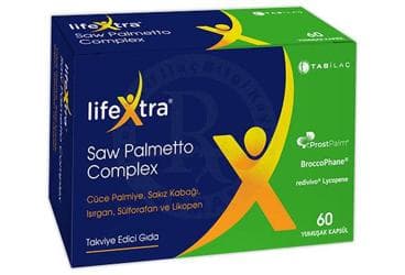 LIFEXTRA SAW APLMETTO COMPLEX TAKVIYE EDICI GIDA 60 kapsül İlaç Görseli