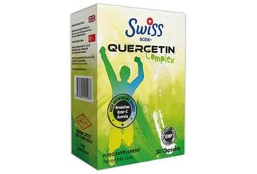 SWISS BORK QUERCETIN COMPLEX BROMELIAN, ESTER-C, ACEROLA ICEREN TAKVIYE EDICI GIDA 30 kapsül İlaç Görseli