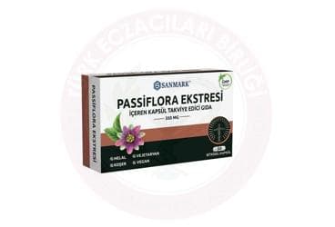 SANMARK PASSIFLORA EKSTRESI ICEREN TAKVIYE EDICI GIDA KAPSUL 350 mg 30 kapsül İlaç Görseli