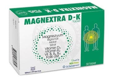 MAGNEXTRA D-K TAKVIYE EDICI GIDA TABLET 30 tablet İlaç Görseli