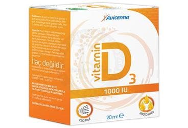 AVICENNA VITAMIN D3 ICEREN TAKVIYE EDICI GIDA 1000 IU 20 ml şişe İlaç Görseli