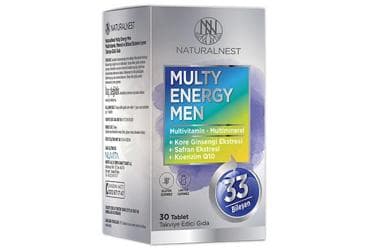 NATURALNEST MULTY ENERGY MEN TABLET MULTIVITAMIN, MINERAL VE BITKISEL EKSTRELER ICEREN TAKVIYE EDICI GIDA 30 tablet İlaç Görseli