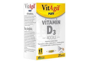 VITAGIL VITAMIN D3 TAKVIYE EDICI GIDA 400 IU 20 ml şişe İlaç Görseli