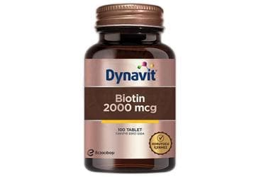 DYNAVIT BIOTIN TAKVIYE EDICI GIDA 2000 mcg 100 tablet İlaç Görseli