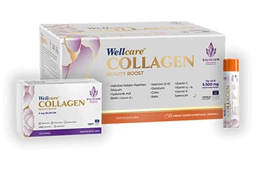WELLCARE COLLAGEN BEAUTY BOOST FRENK UZUMU VE PORTAKAL AROMALI TAKVIYE EDICI GIDA 5500 mg 30 flakon İlaç Görseli